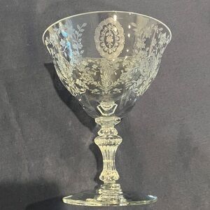 5 Vintage Tiffin-Franciscan Love Lace Champagne Low Sherbert Elegant Glass Set